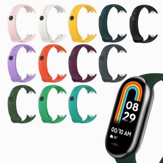 Correa de Recambio para Xiaomi Mi Band 9 y Mi Band 8, de color Verde Oscuro, Enganche Métalico, Flexible Sport
