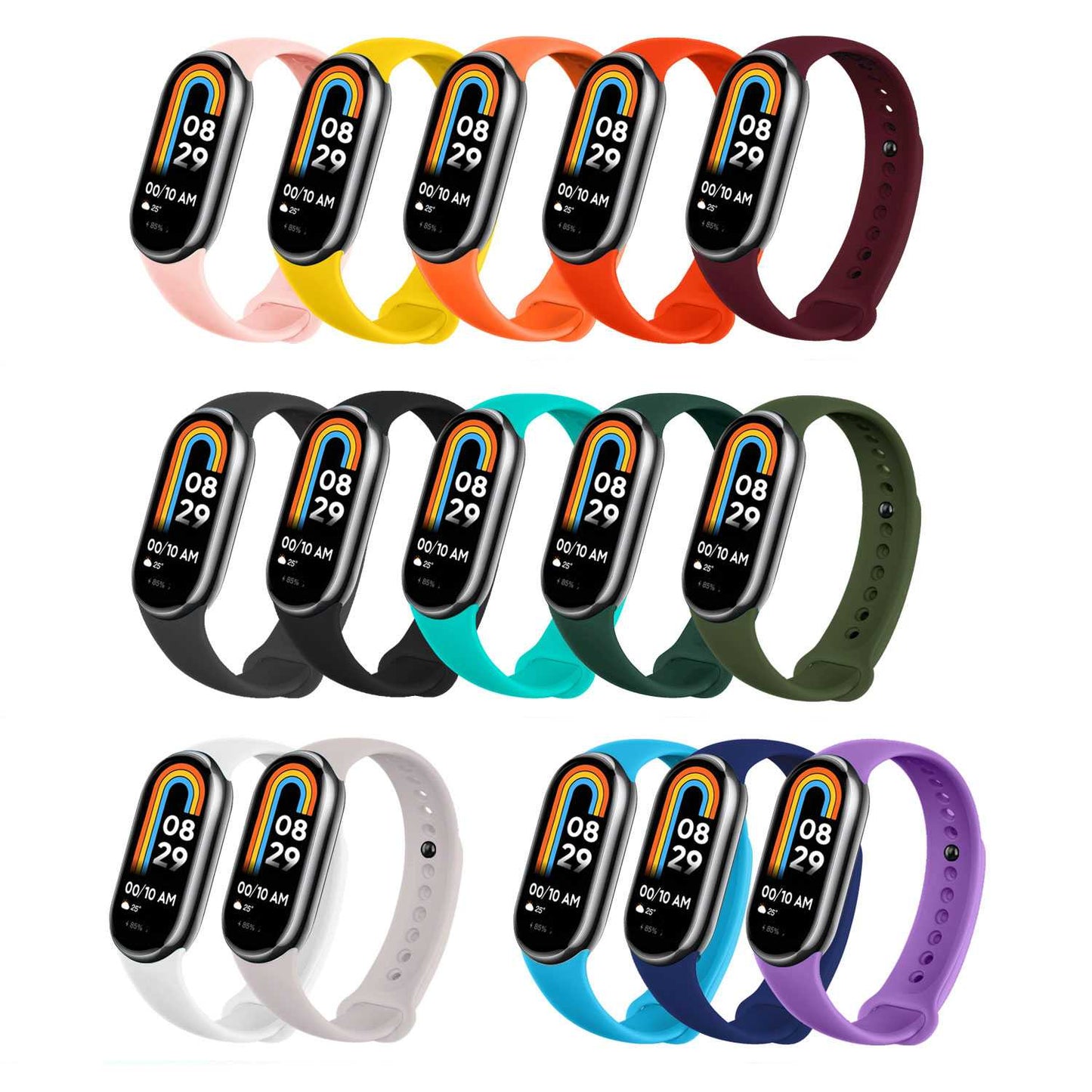Correa de Recambio para Xiaomi Mi Band 9 y Mi Band 8, de color Verde Oscuro, Enganche Métalico, Flexible Sport