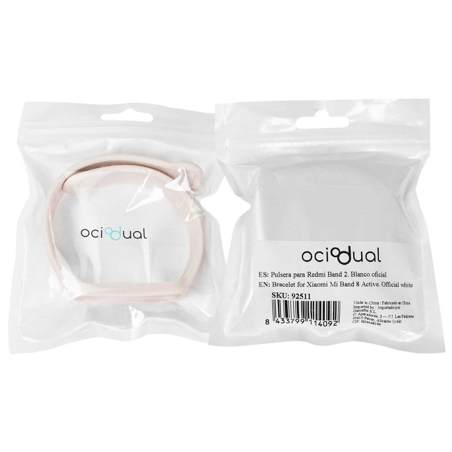 Correa de Recambio Compatible con Xiaomi Smart Band 8 Active/Redmi Smart Band 2, de color Hueso, Pulsera de Repuesto de Silicona Suave Flexible Sport Goma