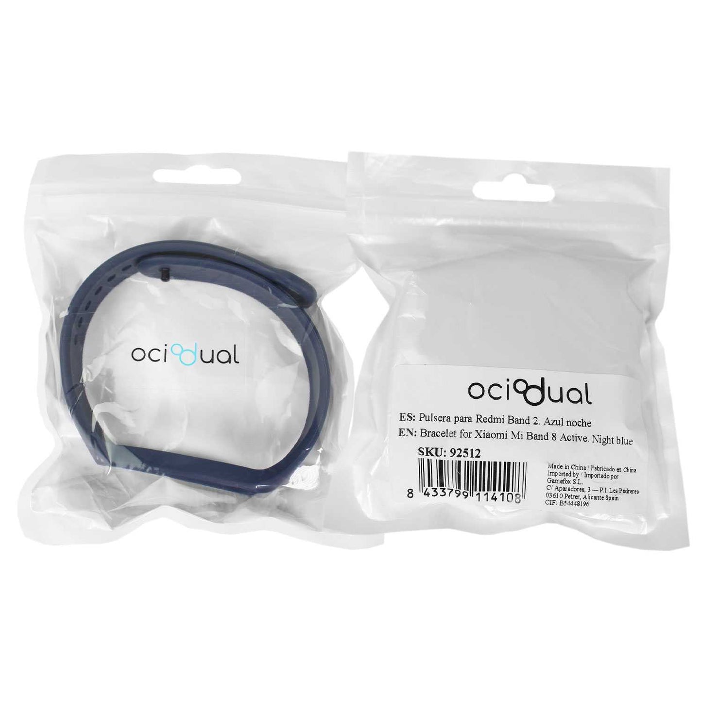 Correa de Recambio Compatible con Xiaomi Smart Band 8 Active/Redmi Smart Band 2, de color Azul Oscuro, Pulsera de Repuesto de Silicona Suave Flexible Sport Goma