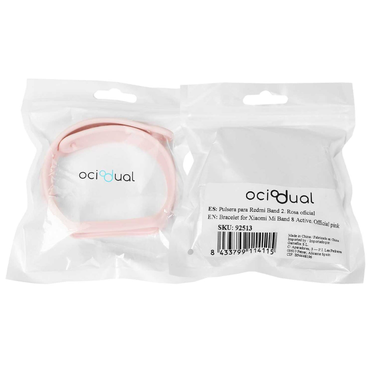 Correa de Recambio Compatible con Xiaomi Smart Band 8 Active/Redmi Smart Band 2, de color Rosa Claro, Pulsera de Repuesto de Silicona Suave Flexible Sport Goma