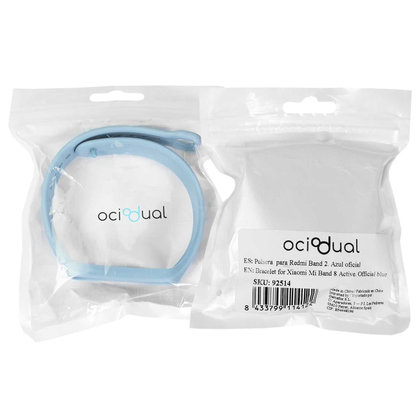 Correa de Recambio Compatible con Xiaomi Smart Band 8 Active/Redmi Smart Band 2, de color Azul Celeste, Pulsera de Repuesto de Silicona Suave Flexible Sport Goma