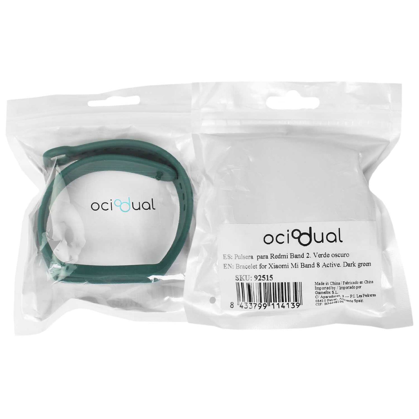 Correa de Recambio Compatible con Xiaomi Smart Band 8 Active/Redmi Smart Band 2, de color Verde Oscuro, Pulsera de Repuesto de Silicona Suave Flexible Sport Goma