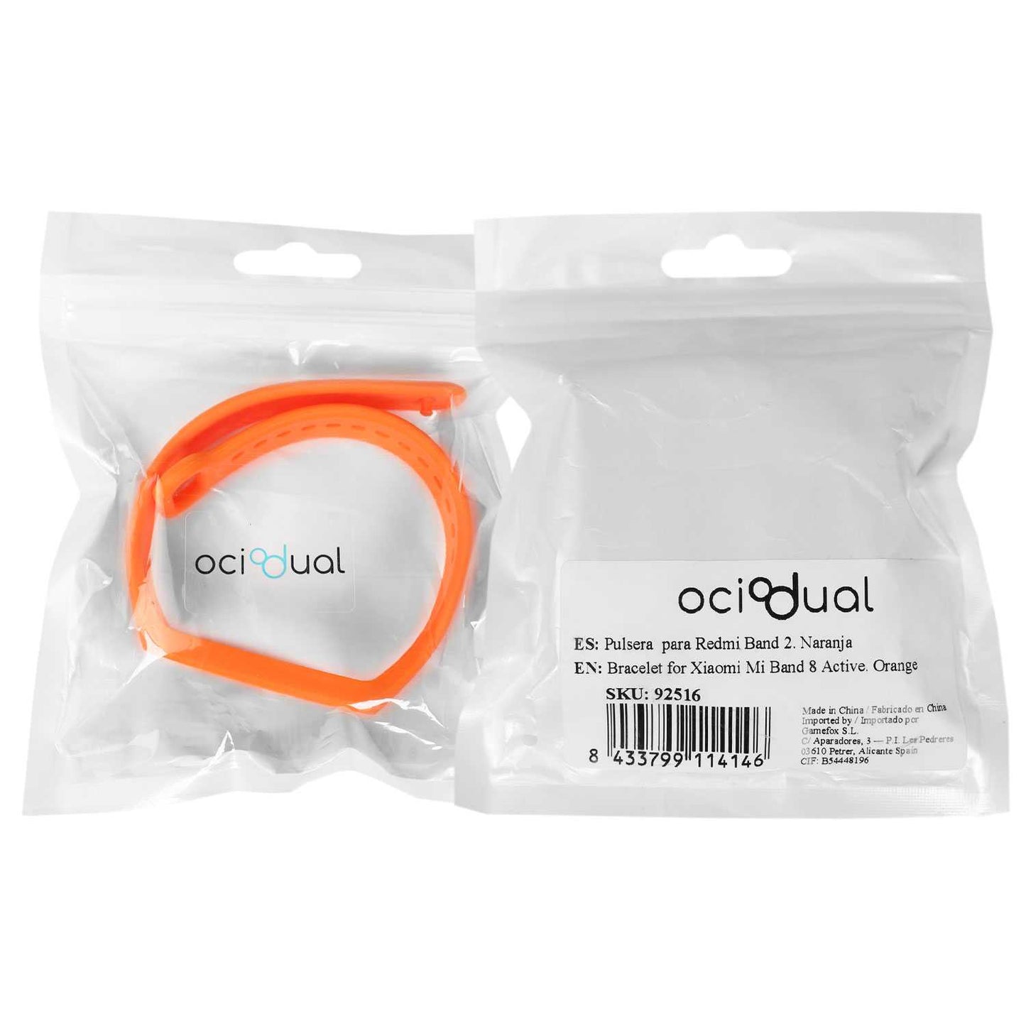 Correa de Recambio Compatible con Xiaomi Smart Band 8 Active/Redmi Smart Band 2, de color Naranja, Pulsera de Repuesto de Silicona Suave Flexible Sport Goma