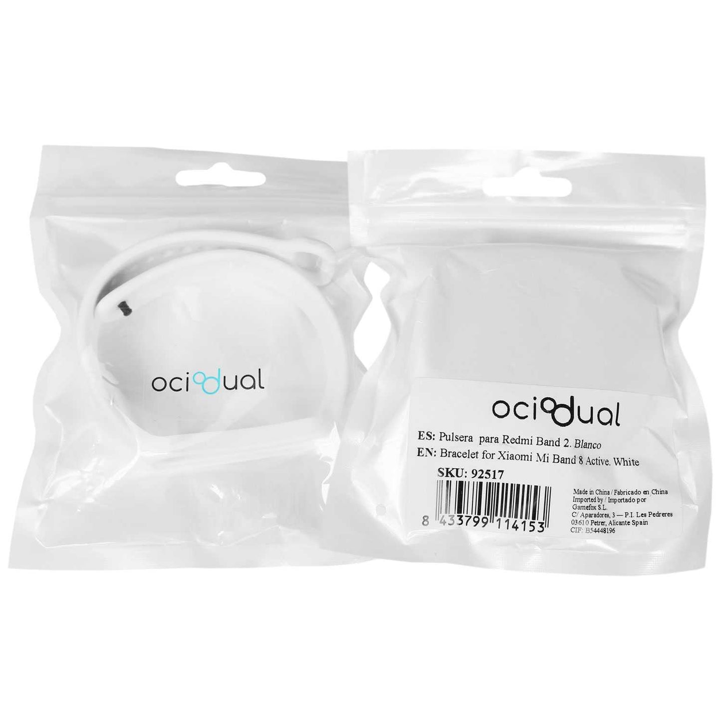 Correa de Recambio Compatible con Xiaomi Smart Band 8 Active/Redmi Smart Band 2, de color Blanco, Pulsera de Repuesto de Silicona Suave Flexible Sport Goma