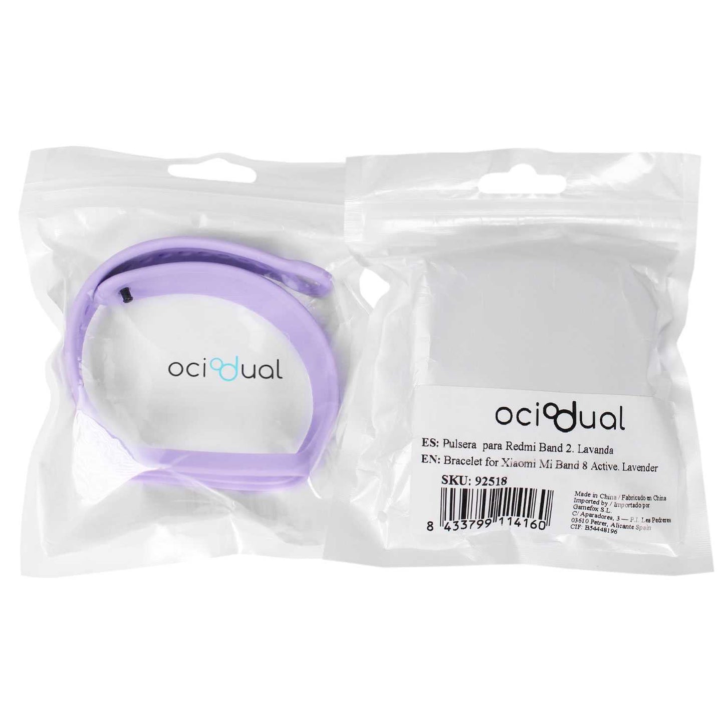 Correa de Recambio Compatible con Xiaomi Smart Band 8 Active/Redmi Smart Band 2, de color Lavanda, Pulsera de Repuesto de Silicona Suave Flexible Sport Goma