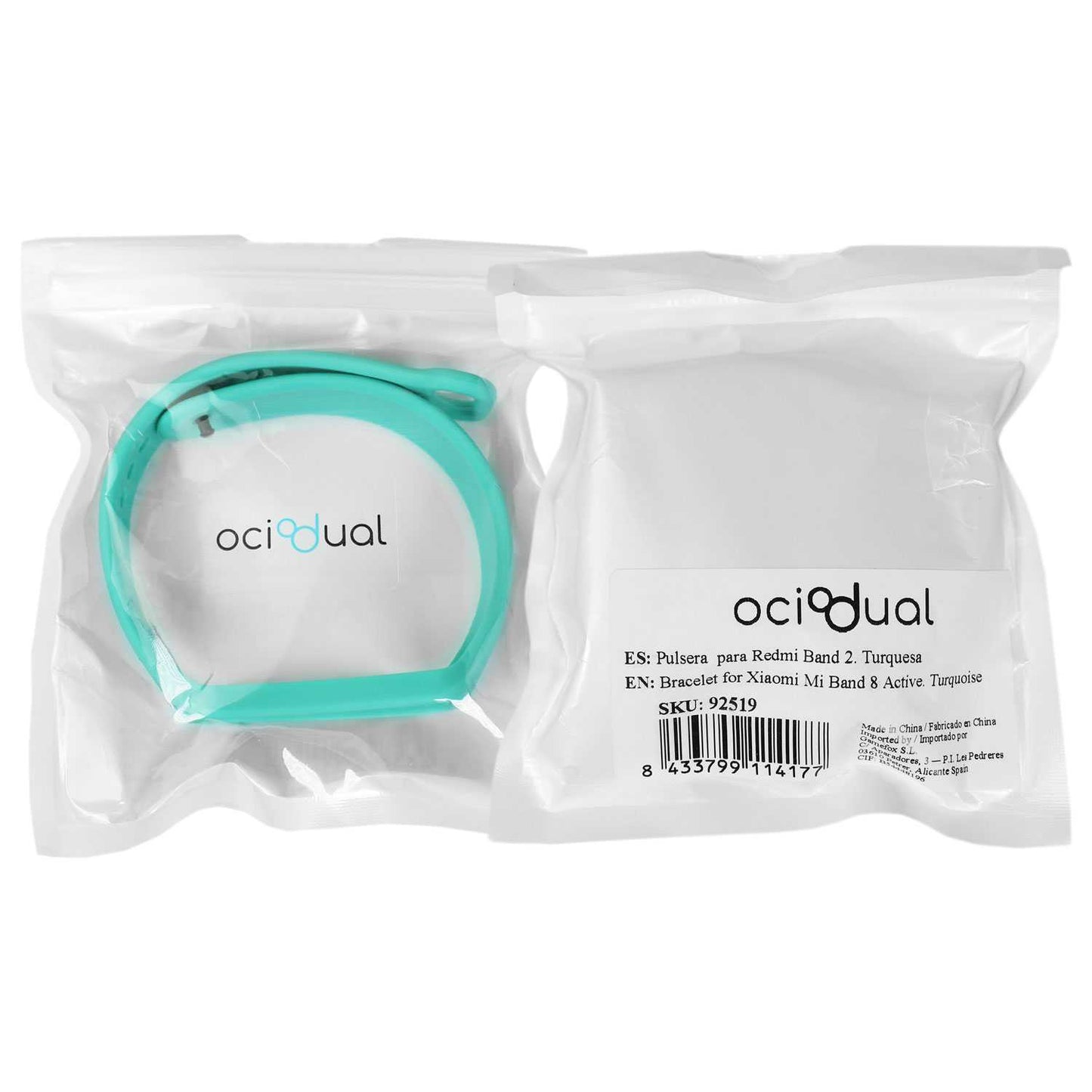 Correa de Recambio Compatible con Xiaomi Smart Band 8 Active/Redmi Smart Band 2, de color Turquesa, Pulsera de Repuesto de Silicona Suave Flexible Sport Goma