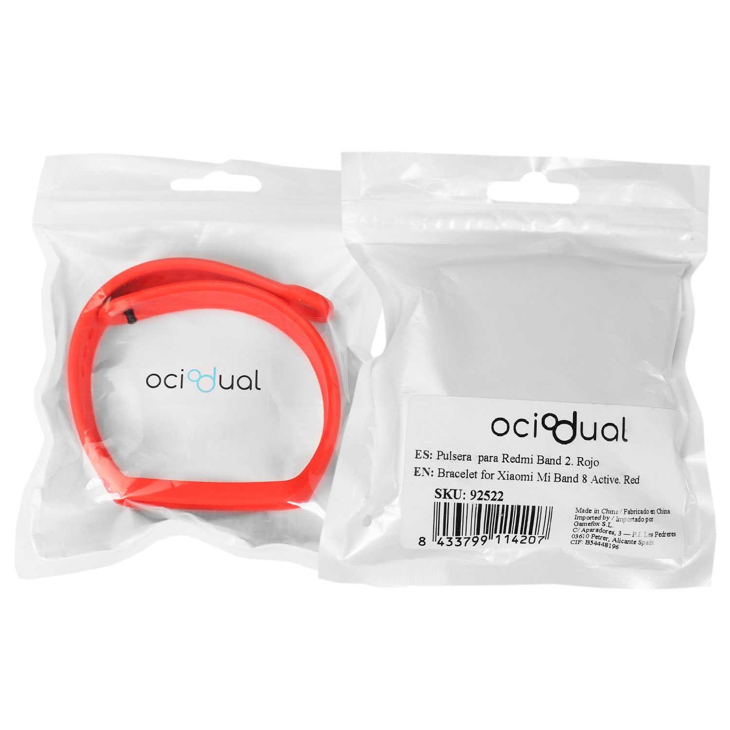 Correa de Recambio Compatible con Xiaomi Smart Band 8 Active/Redmi Smart Band 2, de color Rojo, Pulsera de Repuesto de Silicona Suave Flexible Sport Goma