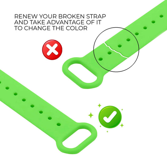 Correa de Recambio Compatible con Xiaomi Smart Band 8 Active/Redmi Smart Band 2, de color Verde, Pulsera de Repuesto de Silicona Suave Flexible Sport Goma
