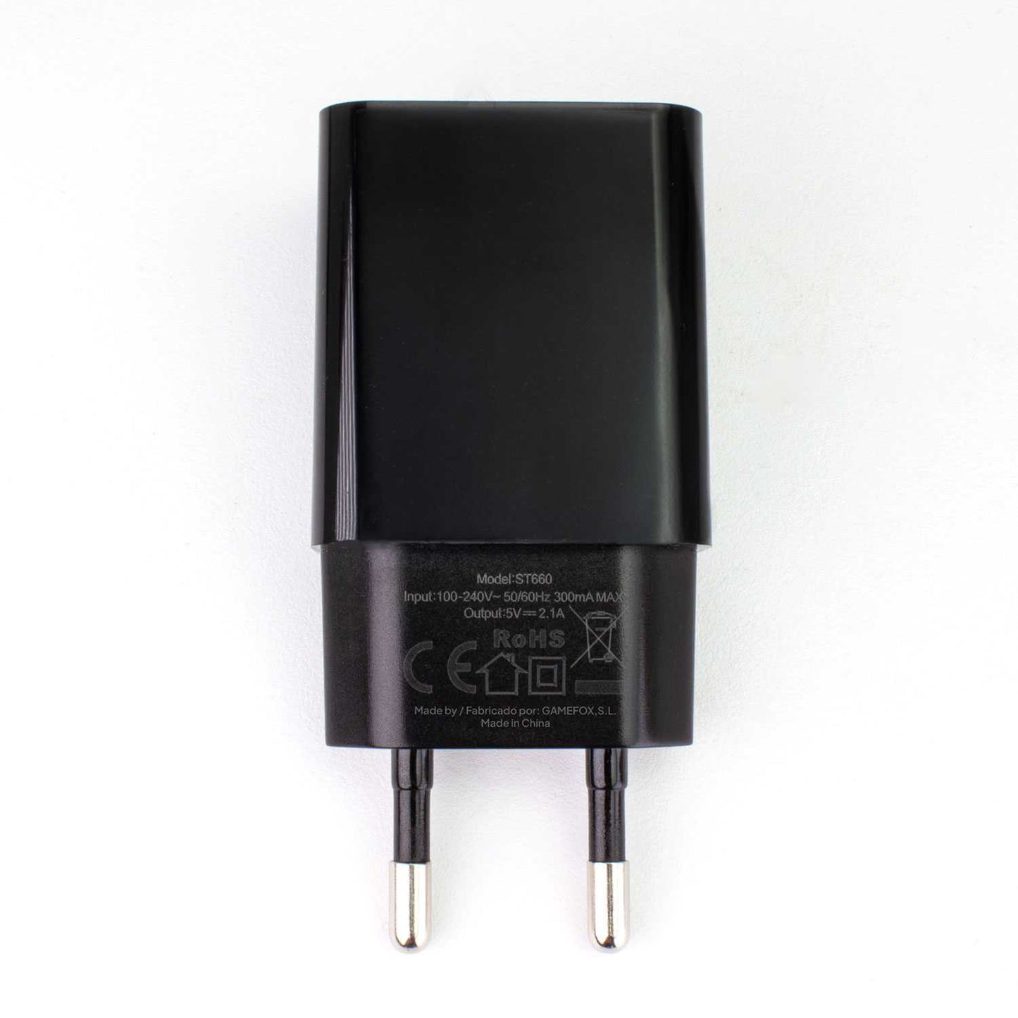 Cargador de Pared EU, 1 Puertos USB de 5v, 2.1A, 10W, Cargador para Smartphones, Adaptador de Corriente para Enchufe USB, Carga