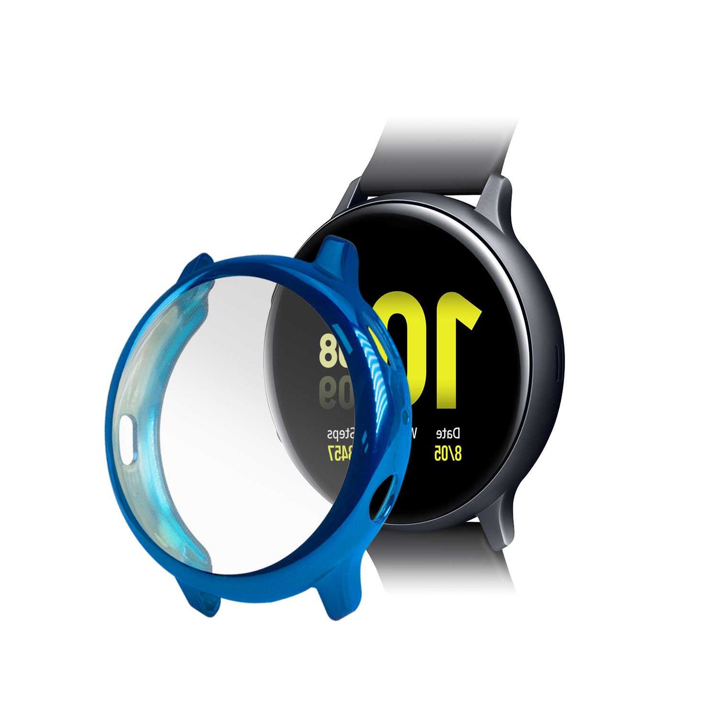 Funda Protectora de TPU Azul Electrico Compatible con Relojes Inteligentes Samsung Galaxy Watch Active 2 (44mm)