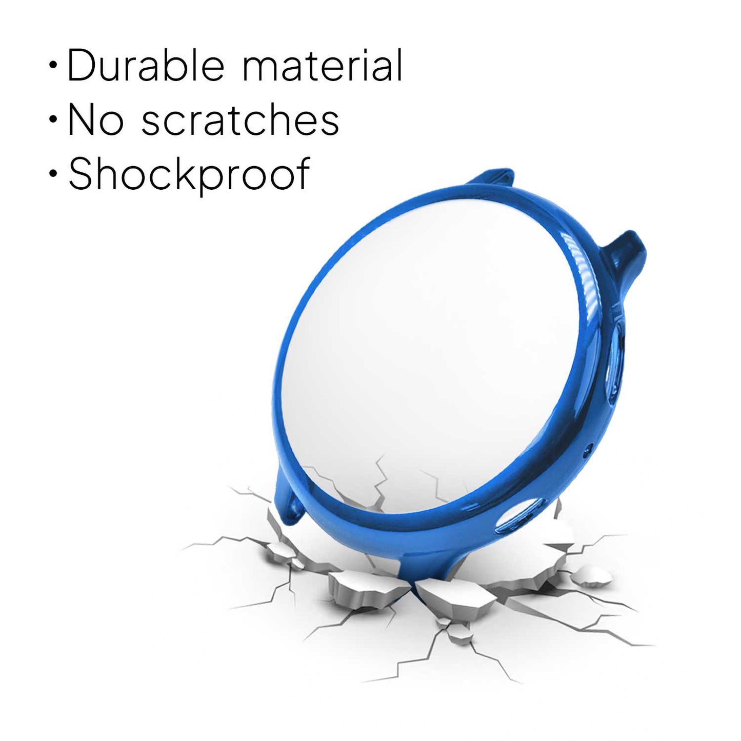 Funda Protectora de TPU Azul Electrico Compatible con Relojes Inteligentes Samsung Galaxy Watch Active 2 (44mm)