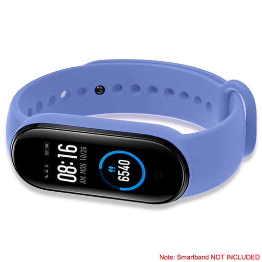 Pulsera de Recambio Silicona Suave Flexible Compatible con Xiao Mi Band 7 6 5 Amazfit Band 5 Azul Cielo Correa Repuesto Flex Goma