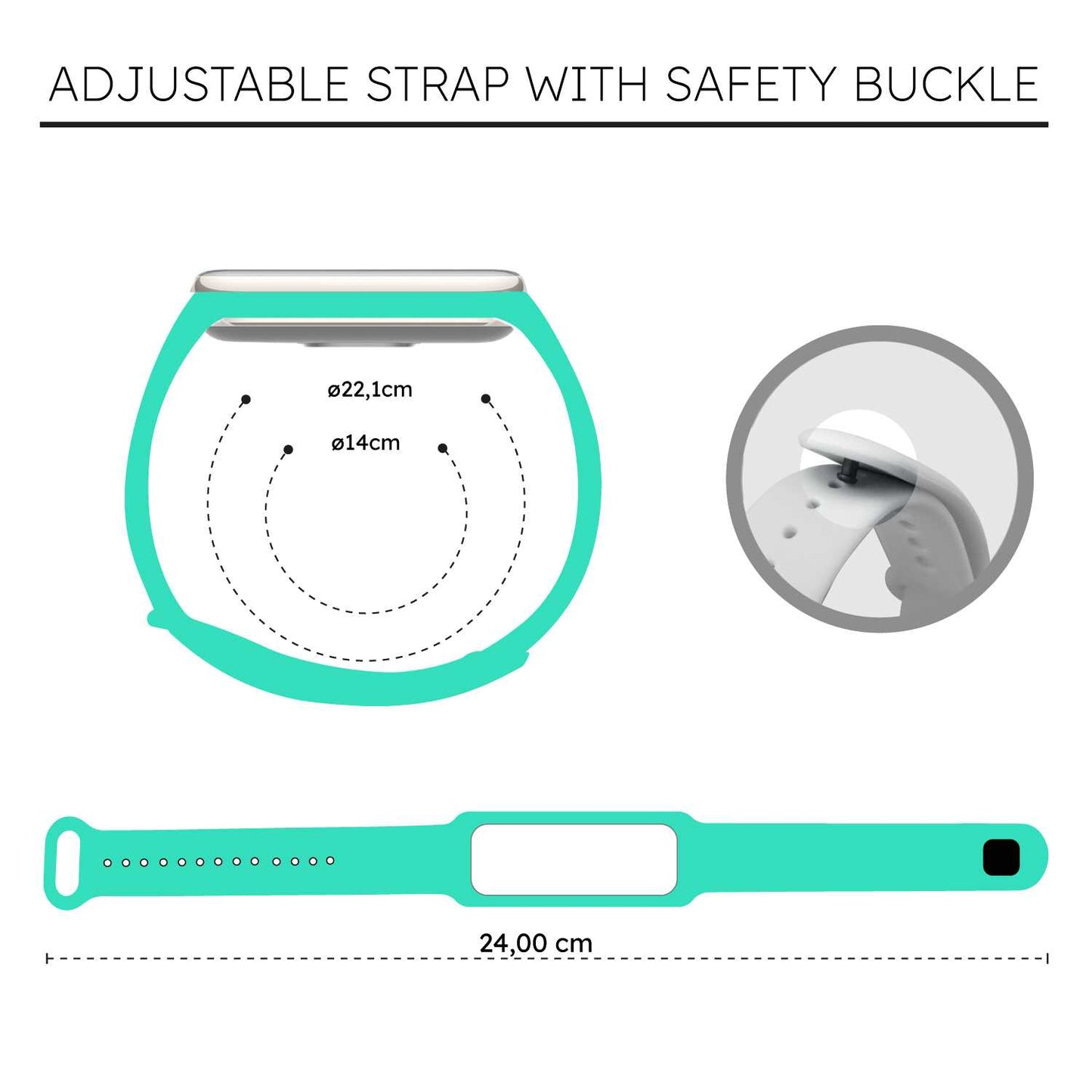 OcioDual 2 Piezas Correa de Recambio Compatible con Xiaomi Smart Band 8 Active/Redmi Smart Band 2, de Color Turquesa, Pulsera de