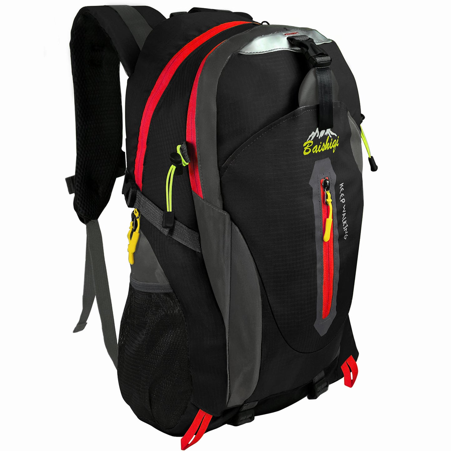 Mochila Impermeable 30 Litros Negra GF80764 Multiples Bolsillos de Senderismo Acampada Montaña para Hombres Mujeres