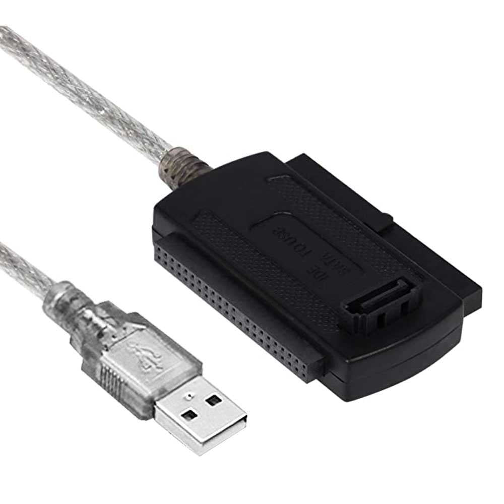 Cable de Datos Adaptador USB a IDE SATA 2.5'' 3.5'' Conversor para Discos Duros DVD CD a tu PC Alimentación NO INCLUÍDA