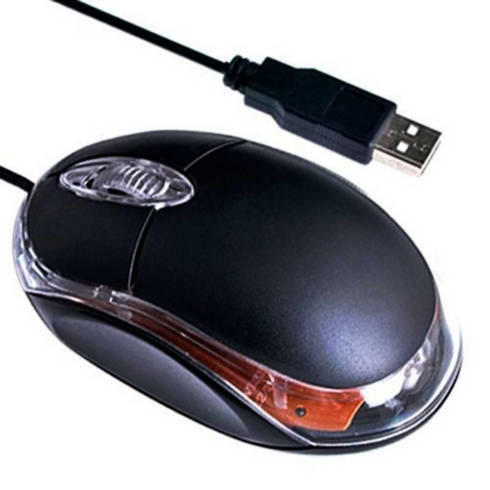 Ratón Mouse Usb Con Cable Iluminación para PC Windows 8 Ordenador Optico 800 DPI Iluminado para PC Laptop Portatil