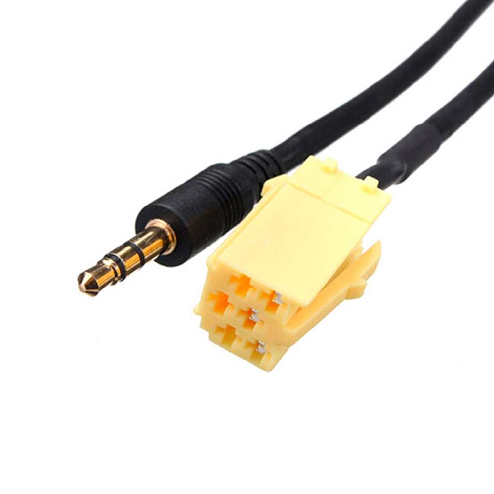 Kit Cable Conector 6 Pin Mini-ISO Aux IN 3.5mm+Llaves Compatible con Fia Grande Punto 500 AR Lanci Musa Auxiliar Coche