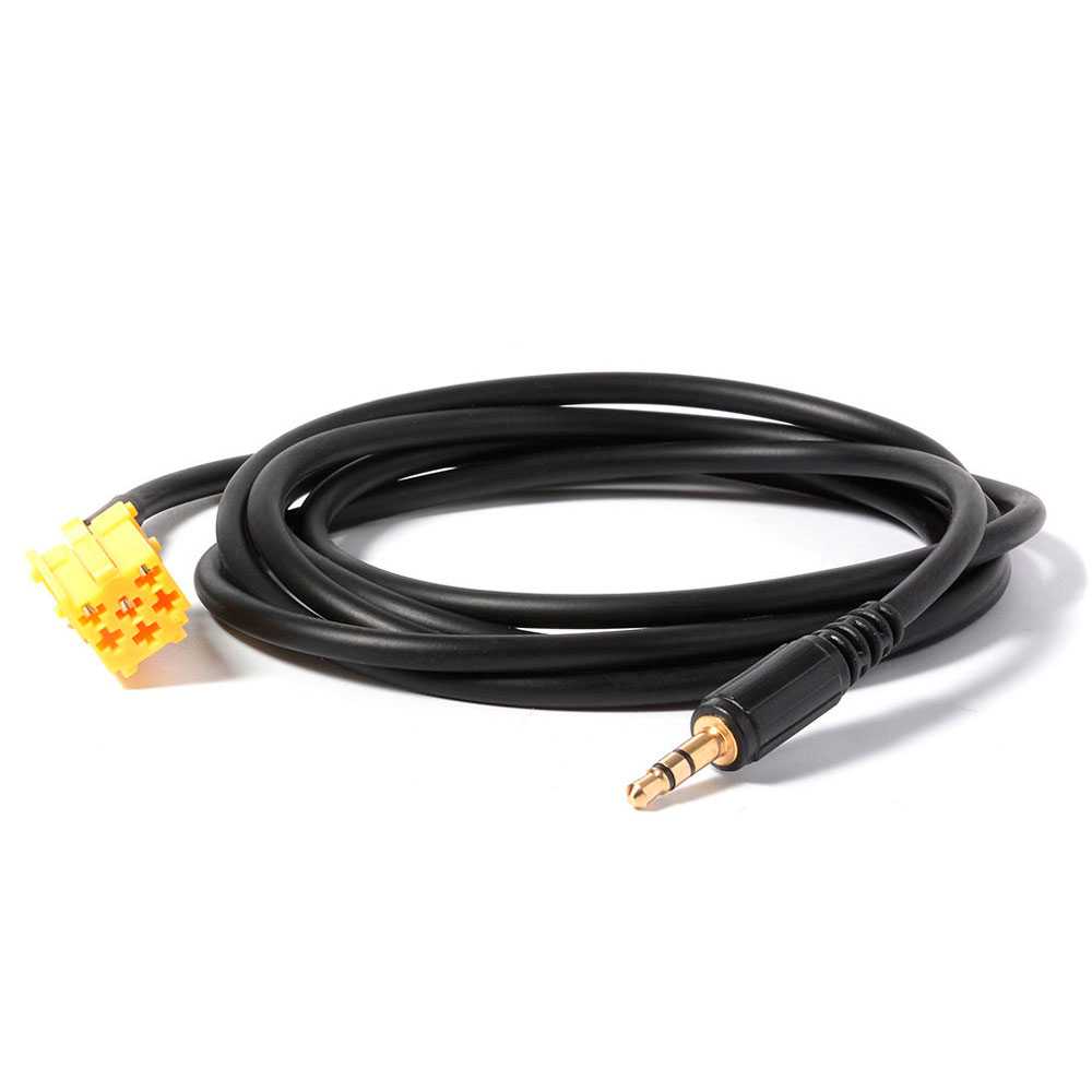 Cable Auxiliar Aux Jack 3.5mm 6 pin mini-ISO Compatible con Fia 500 Punto Active Grande Panda Fiorino a partir de 2007