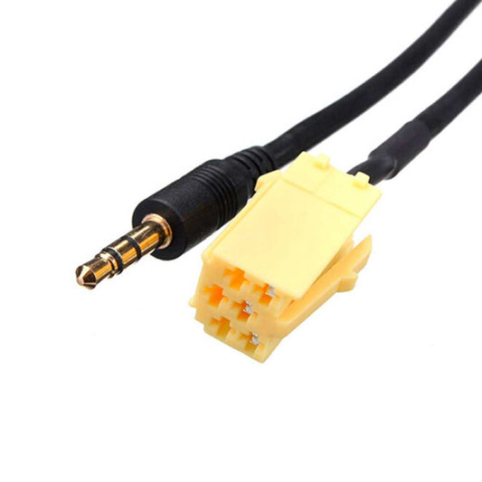 Cable Auxiliar Aux Jack 3.5mm 6 pin mini-ISO Compatible con Fia 500 Punto Active Grande Panda Fiorino a partir de 2007