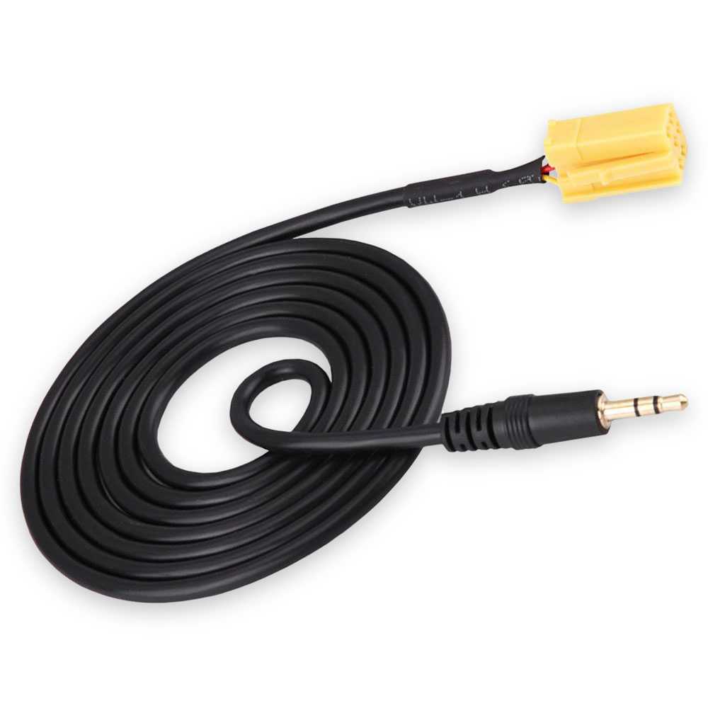 Cable Auxiliar Aux Jack 3.5mm 6 pin mini-ISO Compatible con Fia 500 Punto Active Grande Panda Fiorino a partir de 2007