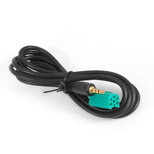 Cable Mini-ISO 6Pin Aux Jack 3.5mm+Llaves Radio Update List Compatible Renau Megane Scenic Kangoo Clio Laguna Twingo