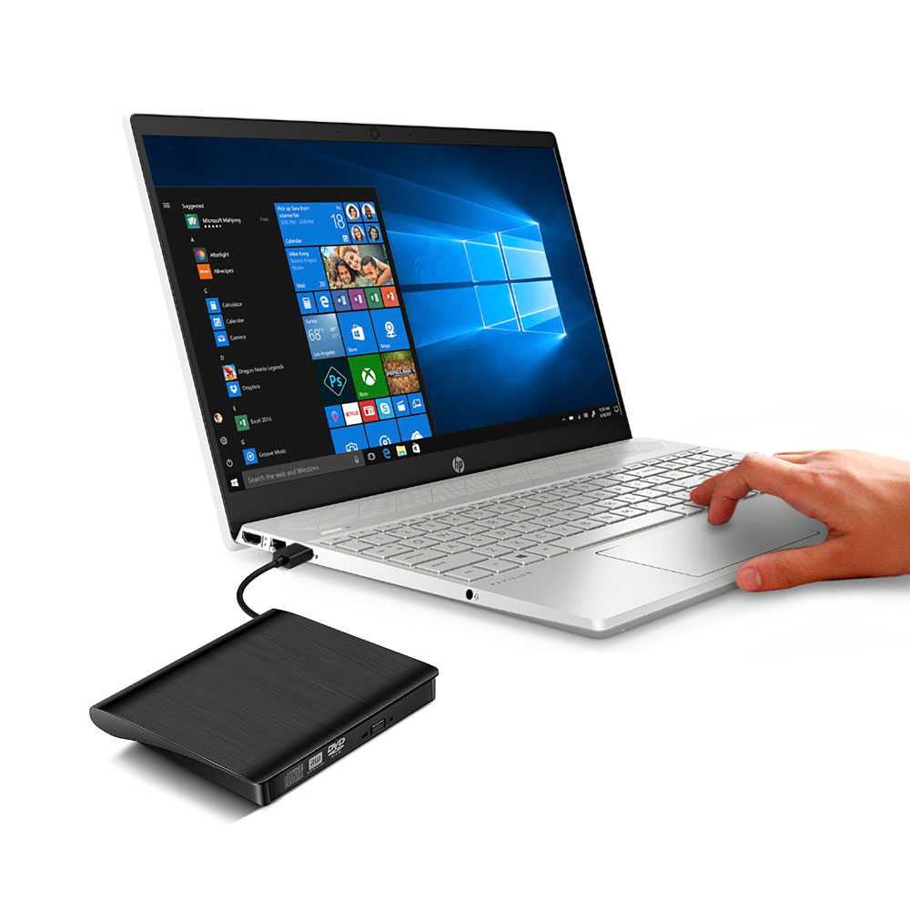 Grabadora Externa CD/DVD USB 3.0 Re-Grabadora Ultra Slim Portátil para Windows 10 7 8 Vista XP Mac OS Linux