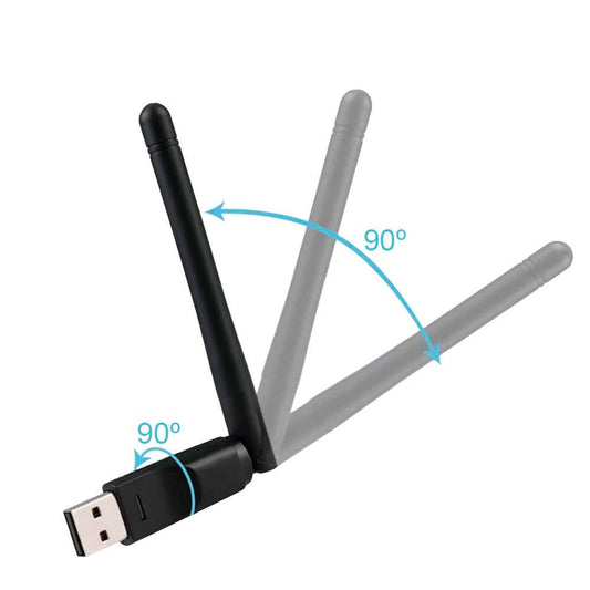 Adaptador USB WIFI 2,4 GHz 150 Mbps Inalámbrico Tarjeta Red Inalámbrica con Antena para PC Receptores de Satélite