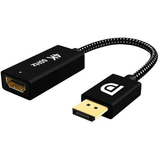 Adaptador de Displayport Macho a HDTV Hembra Negro Display Port DP XHD Ultra 4K 60Hz 2K Full HD 1080p para Monitor TV