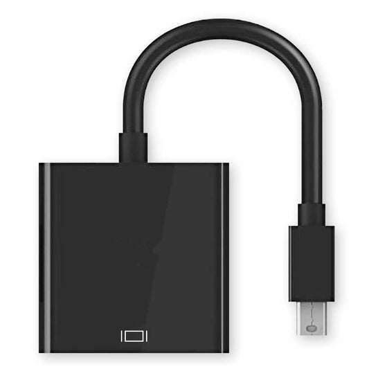 Adaptador de Mini DP Macho a VGA Hembra Negro DisplayPort D-Sub DB15 15Pin SVGA M/H Full HD 1080p para Portátil Monitor