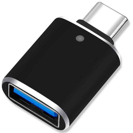 Adaptador USB Tipo C 3.0 OTG Negro GF2431 Conversor con Función On The Go para Smartphone Tablet Ordenador Portátil