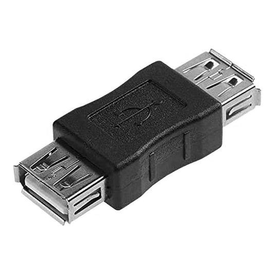 Adaptador USB 2.0 Hembra Acoplador USB Tipo A a USB Tipo A Hembra Conector Extensor Negro