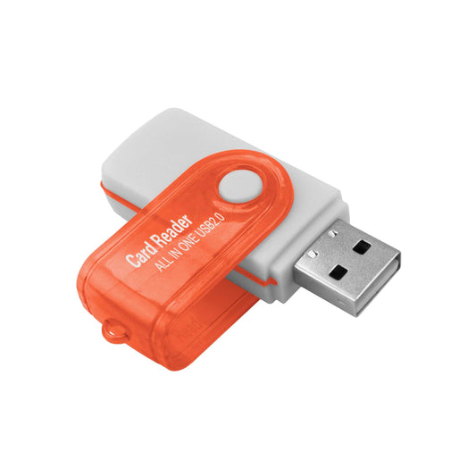 Multi Lector de Tarjetas USB 2.0 con Tapa para SDHC MMC MicroSD TF Micro SD USB Flash Rojo