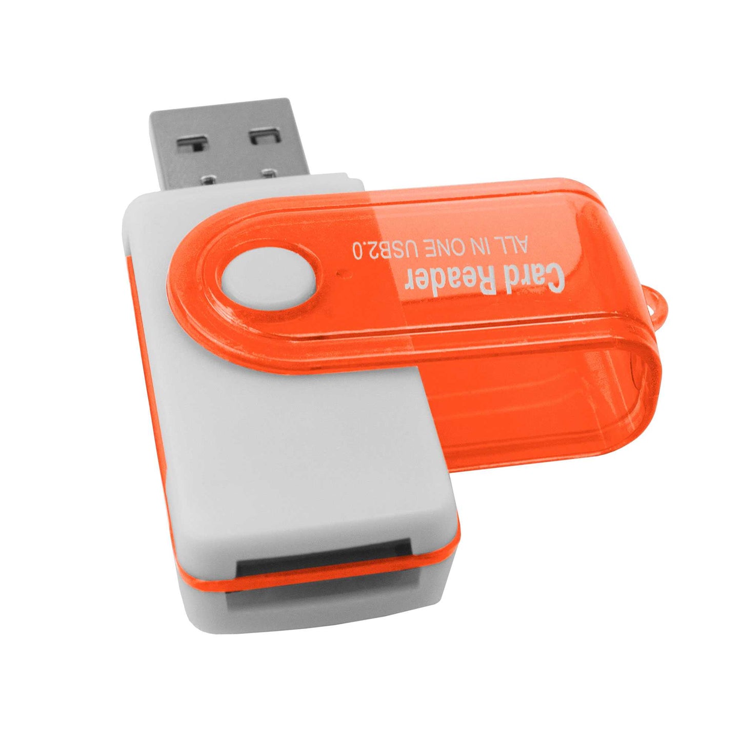 Multi Lector de Tarjetas USB 2.0 con Tapa para SDHC MMC MicroSD TF Micro SD USB Flash Rojo