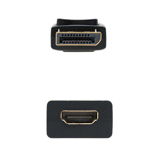 Conversor DisplayPort a tipo HDMI DP/M-HDMI A/H macho-hembra negro 15cm