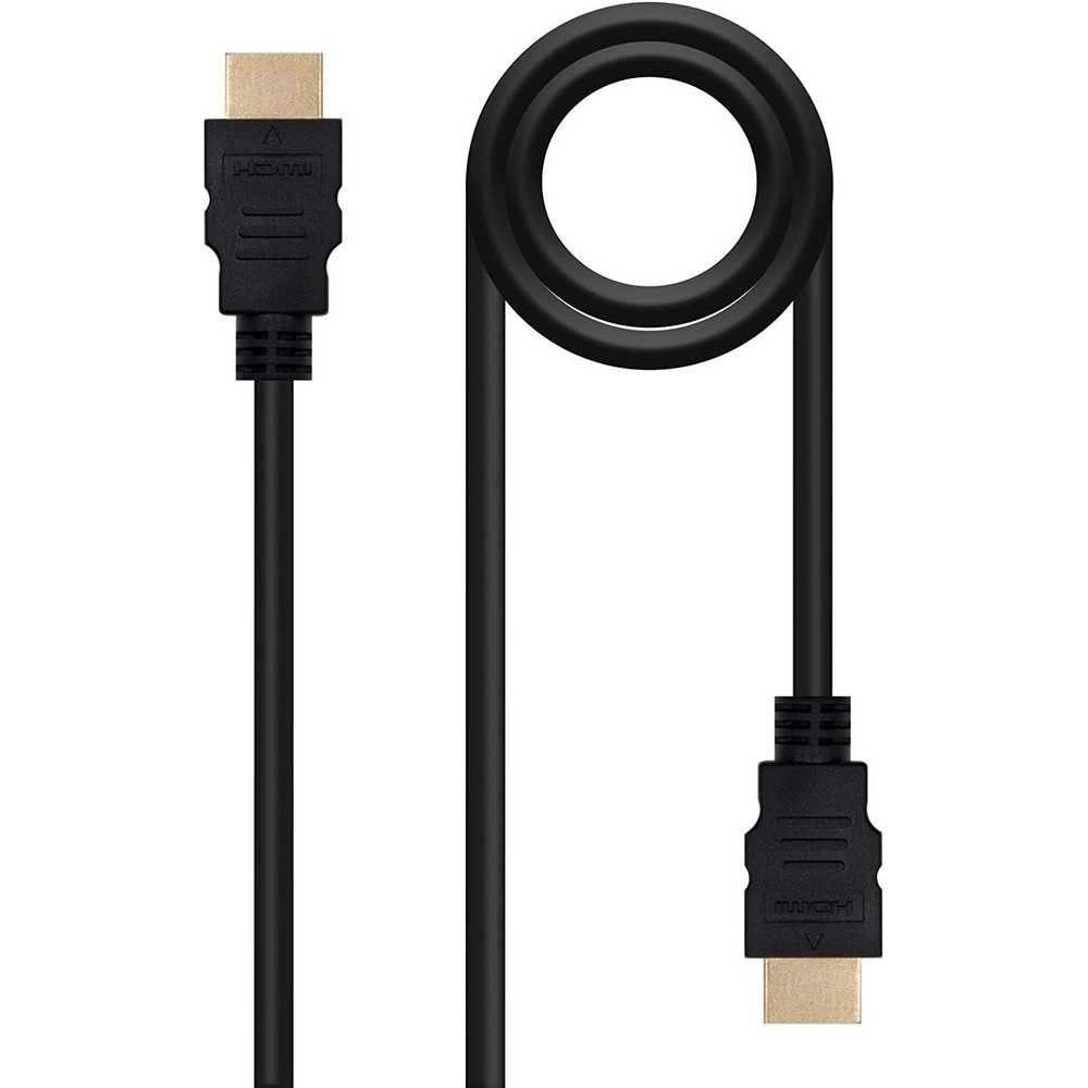 Cable con conexion tipo Hdmi V1.3 macho-macho A/M-A/M negro de 1.8m de Alta Velocidad