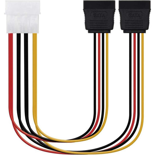 Cable adaptador SATA a MOLEX para discos duros y fuentes de alimentación