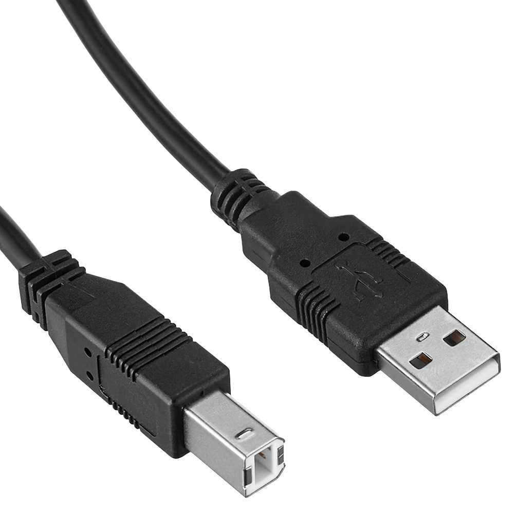 Aisens A101-0007 3m Cable USB 2.0 Macho para Impresora Tipo A/M-B/M Negro para Impresoras Escaners Discos Duros Printer