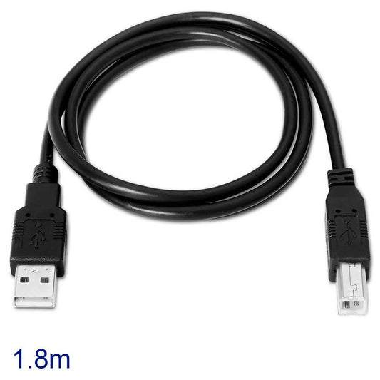 Aisens A101-0006 1.8m Cable USB 2.0 Macho para Impresora Tipo A/M-B/M Negro para Impresoras Escaners Discos Duros