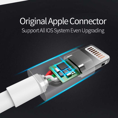 D8 Cable 2m USB Tipo A Lightning Carga+Datos Certificado MFi Blanco Compatible con iPhone 14 14 Pro 13 12 11 X iPad Pro PSC-0327