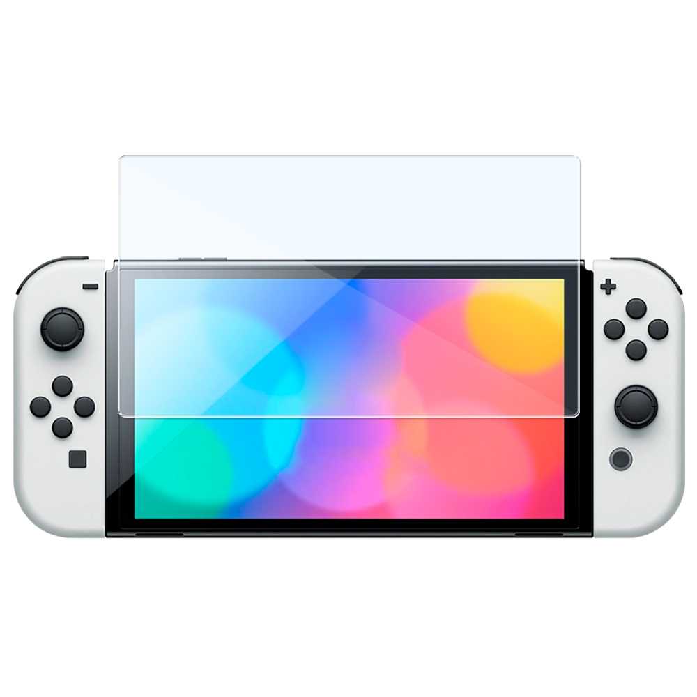 Protector de Pantalla Cristal Templado Premium Compatible con Nintendo Switch OLED Vidrio Plano 9H Anti Golpes 2.5D