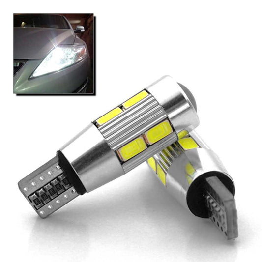 2x Bombillas T10 W5W 10 LED SMD 5630 COCHE Blanco CANBUS Posicion interior 6500K