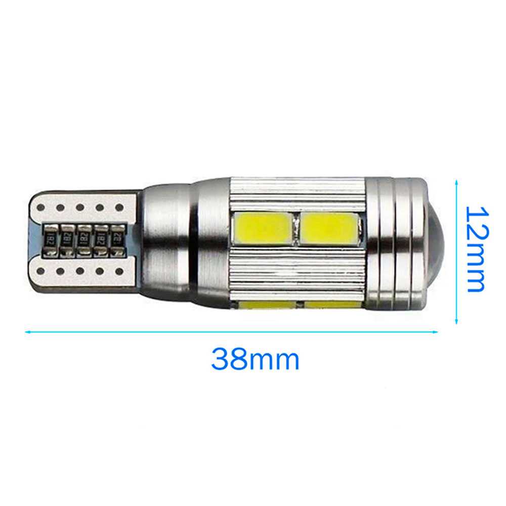 2x Bombillas T10 W5W 10 LED SMD 5630 COCHE Blanco CANBUS Posicion interior 6500K