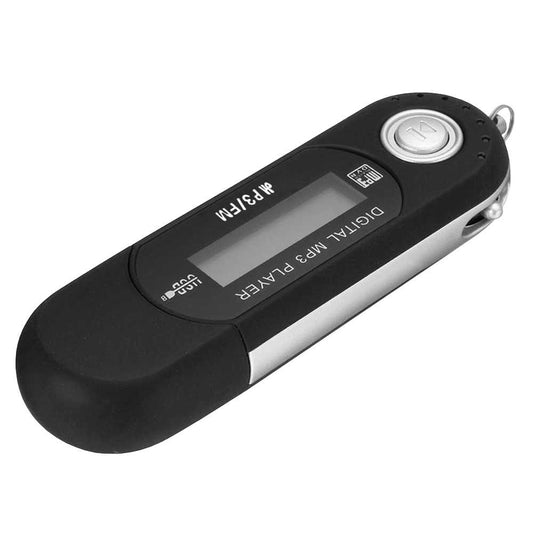 Mini USB Reproductor MP3 WMA con Pantalla LCD Digital para Musica Radio FM Negro GF80416