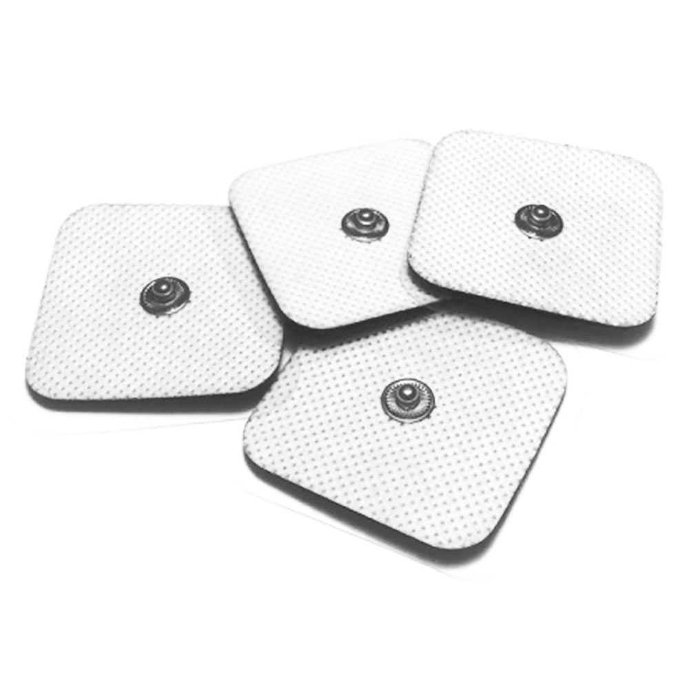 Almohadillas de electrodos para unidad TENS EMS masajeador de dispositivos  de máquina 4 piezas de calidad premium autoadhesivo cuadrado 2 x 2