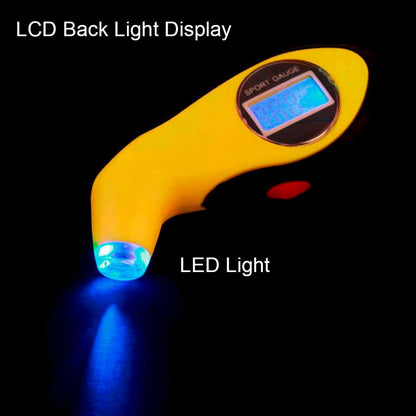 Manometro Pantalla LCD Digital LED Luz Iluminacion Presion Rueda Neumatico Coche para Válvula Americana Schrader