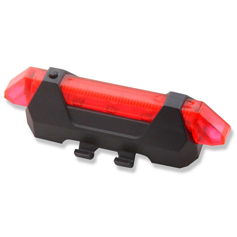 Linterna 5 LED Rojos Parte Trasera de Bicicleta con Batería Recargable USB Impermeable Luz Roja Seguridad Posición