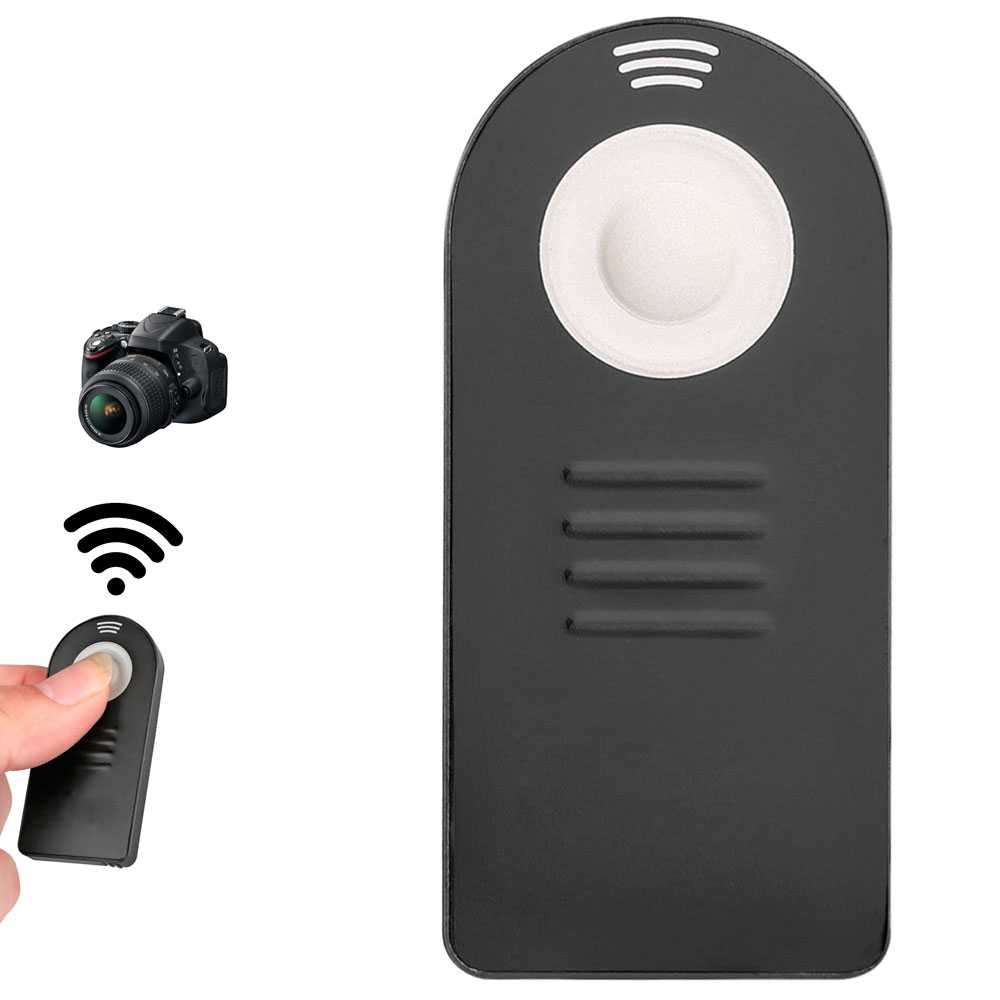 Mando Disparador Infrarrojos Negro Compatible con Cámaras de Fotos Niko D600 D610 D90 Control Remoto a Distancia IR