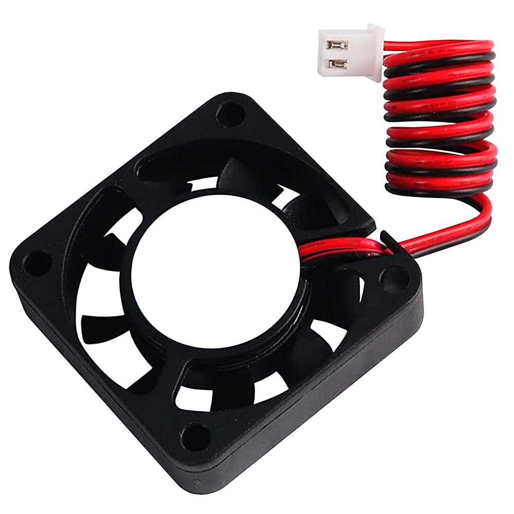 Mini Ventilador 12V 3D Impresora 40x40x10 mm Fan Cooler Disipador de Calor Negro Refrigerador JST 2 Pin