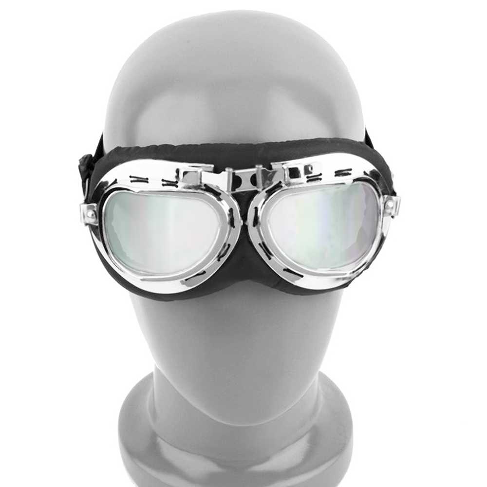 Gafas Moto Motocicleta Tipo Aviador Protectoras UV Vintage Retro Lente Espejo